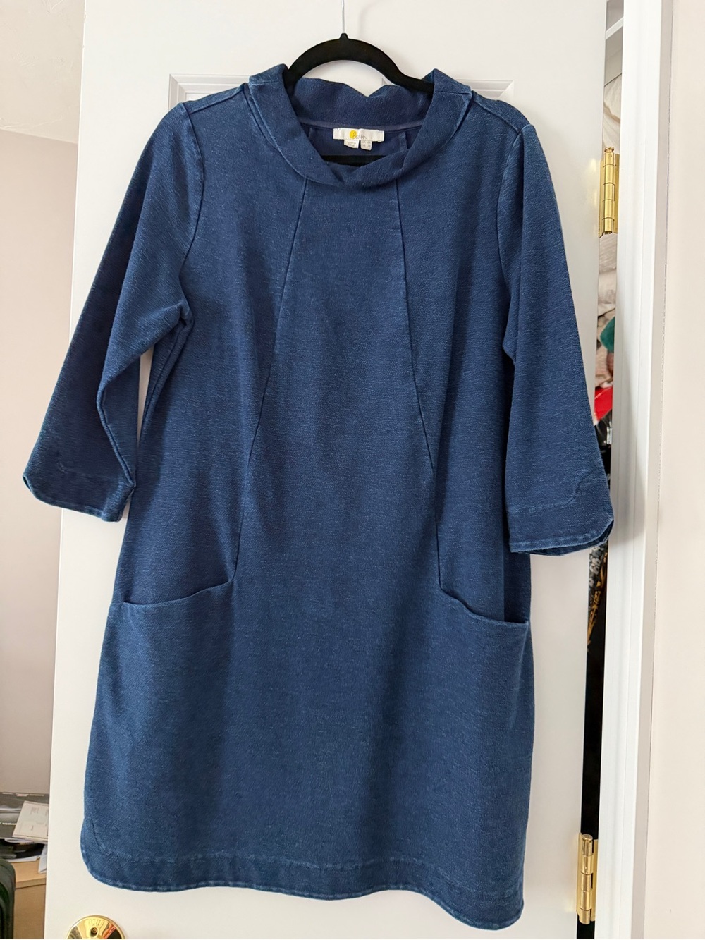 Boden Women’s Navy Blue denim Pocket Shift Dress